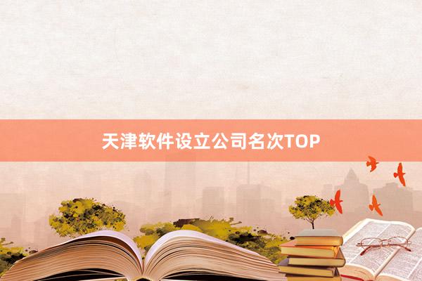 天津软件设立公司名次TOP